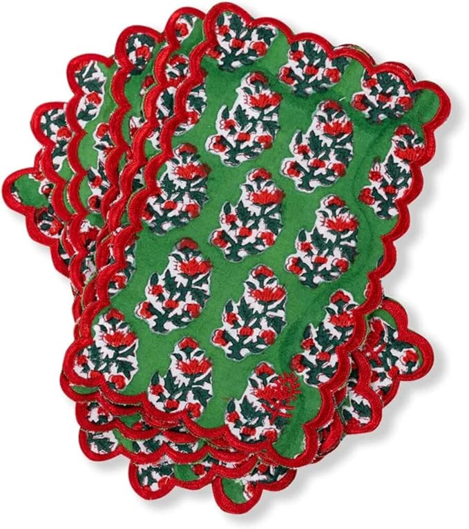 Furbish Carol Dinner Napkins - Decorative Cloth Napkins for Dinner Parties, Holidays & Weddings, ... | Amazon (US)