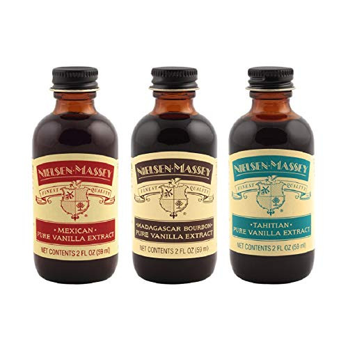Nielsen-Massey International Pure Vanilla Extract for Baking and Cooking Starter Kit with Mexican, Tahitian and Madagascar Bourbon Vanillas, 2 Ounce Bottles | Amazon (US)
