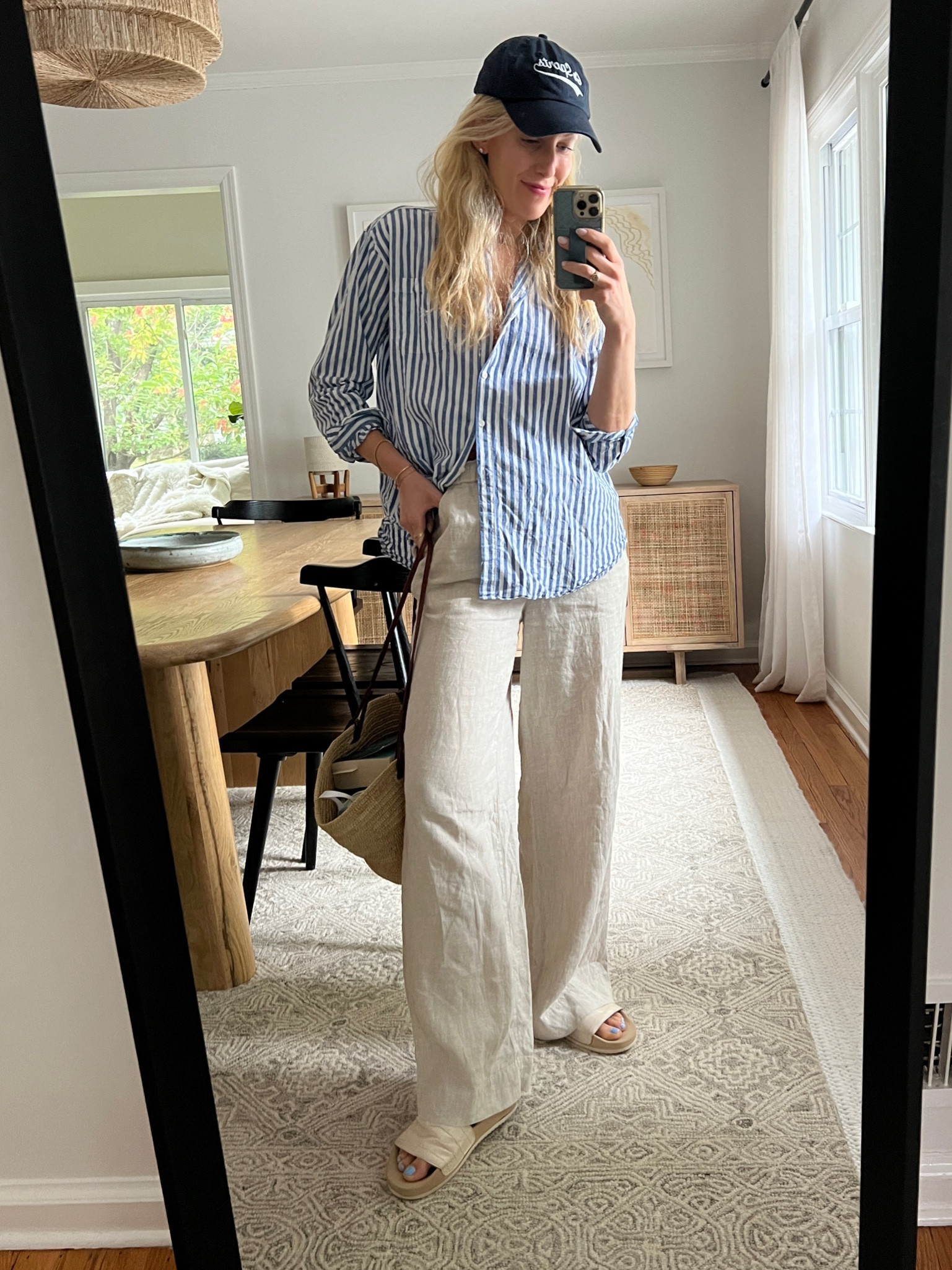 Living in linen

Top: Sezane (old, linked similar)

Pants: Faherty LIZT20 for 20% off 

Sandals: Freda Salvador (old, linked similar)

Bag: Sezane 

Hat: Favorite Daughter

#LTKOver40 #LTKFindsUnder100 #LTKTravel