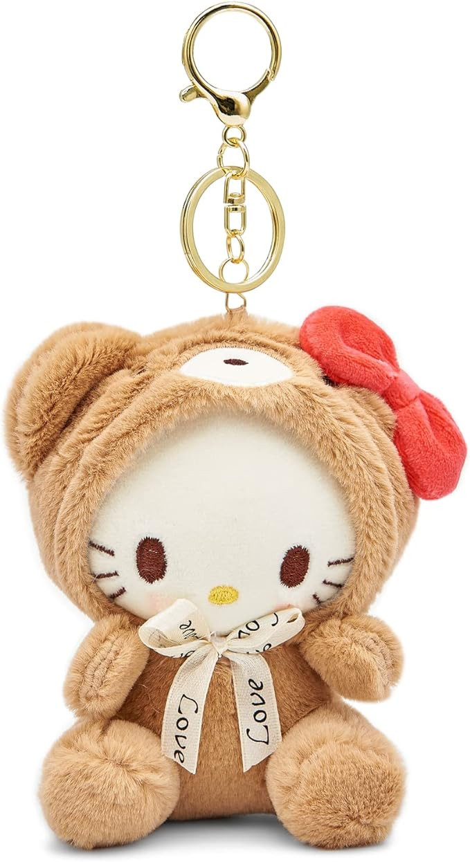 Cute Plush Keychain for Women Girls, 5" Lovely Keychain Decorative Accessories, Purse Bag Backpac... | Amazon (US)