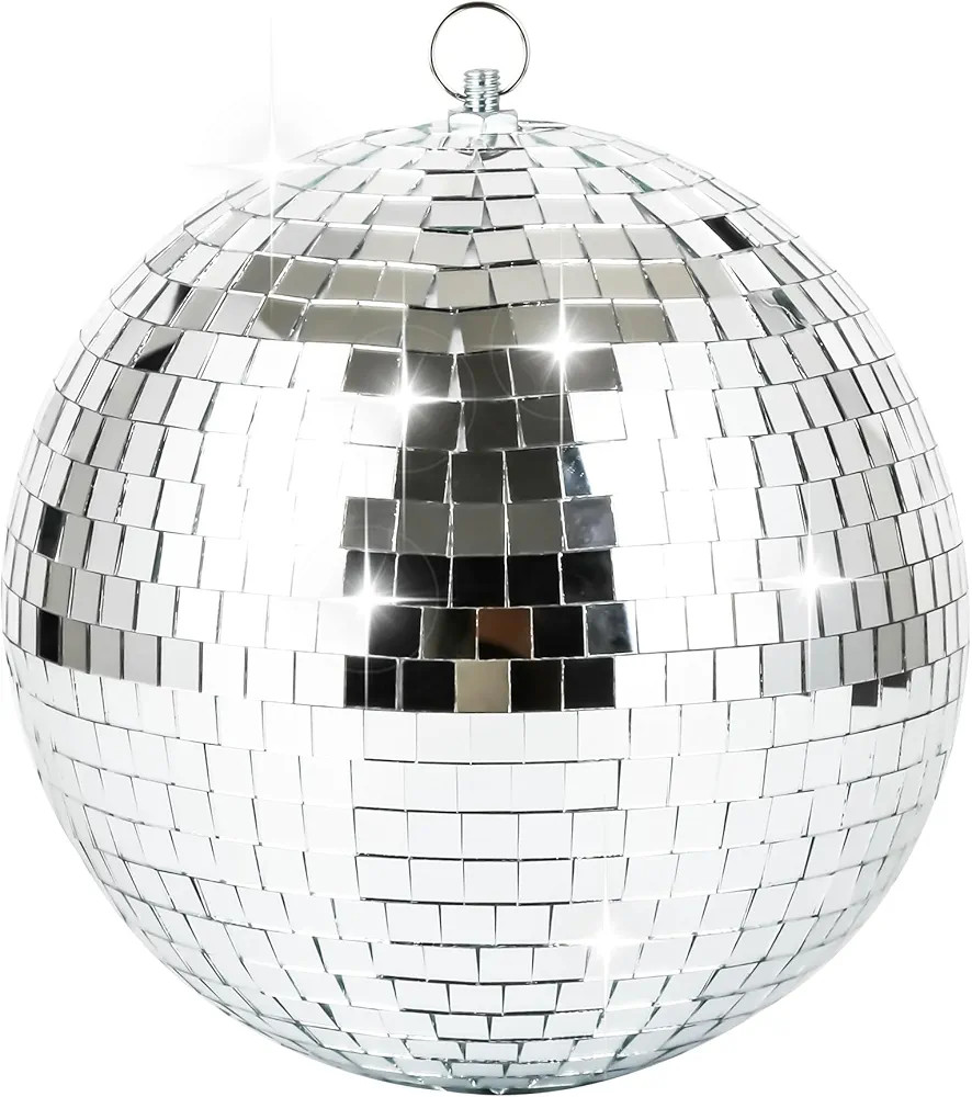NuLink 8inch Disco Ball Decor Mirror Balls Hanging Disco for Party Decorations Wedding Home | Amazon (US)