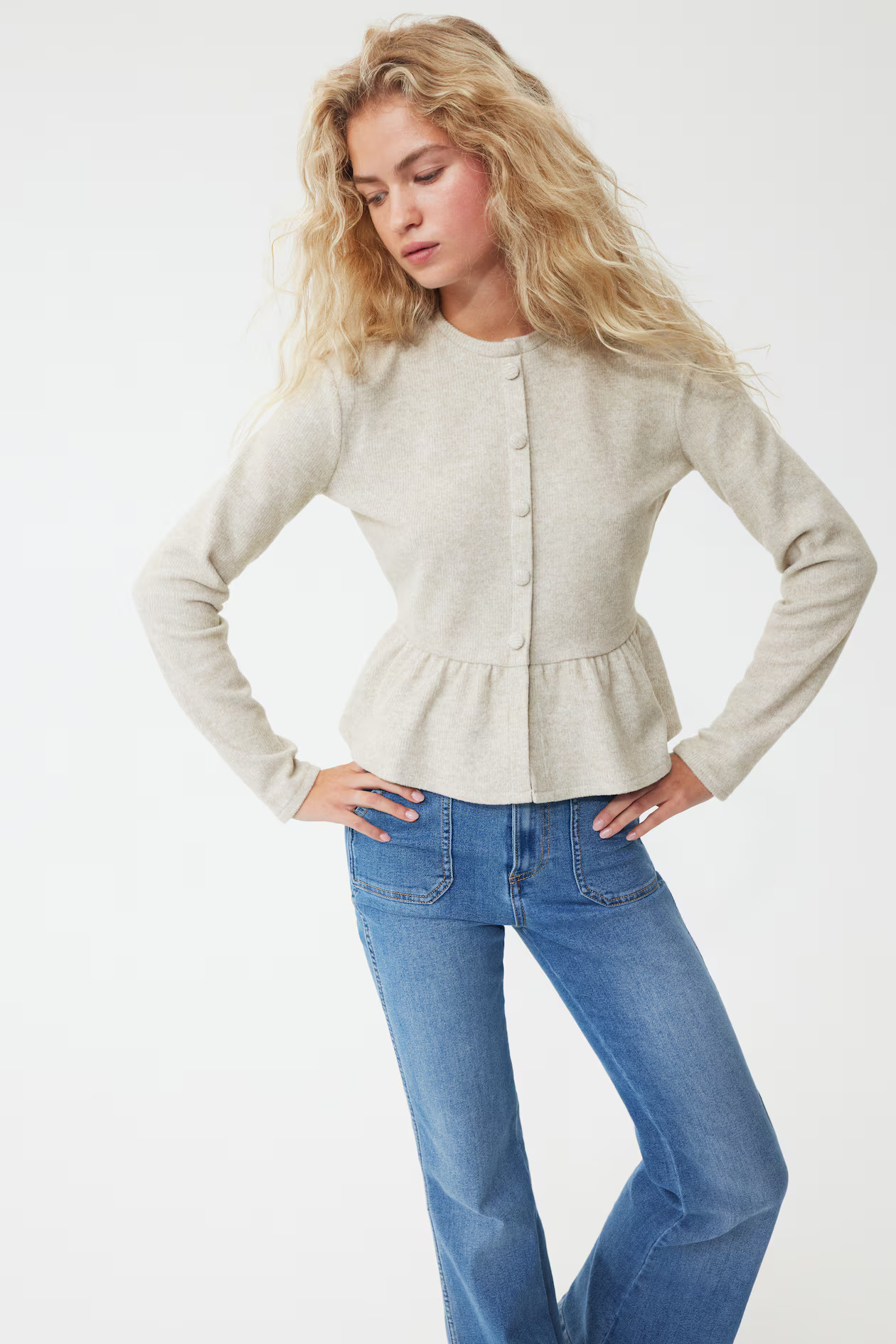 Peplum cardigan | H&M (UK, MY, IN, SG, PH, TW, HK)