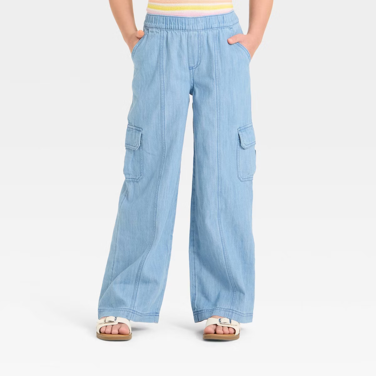 Girls' Pull-On Wide Leg Cargo Pants - Cat & Jack™ | Target