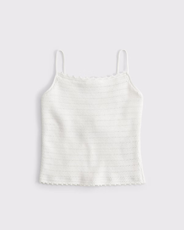 Crochet-Style Tie-Back Tank | Abercrombie & Fitch (US)