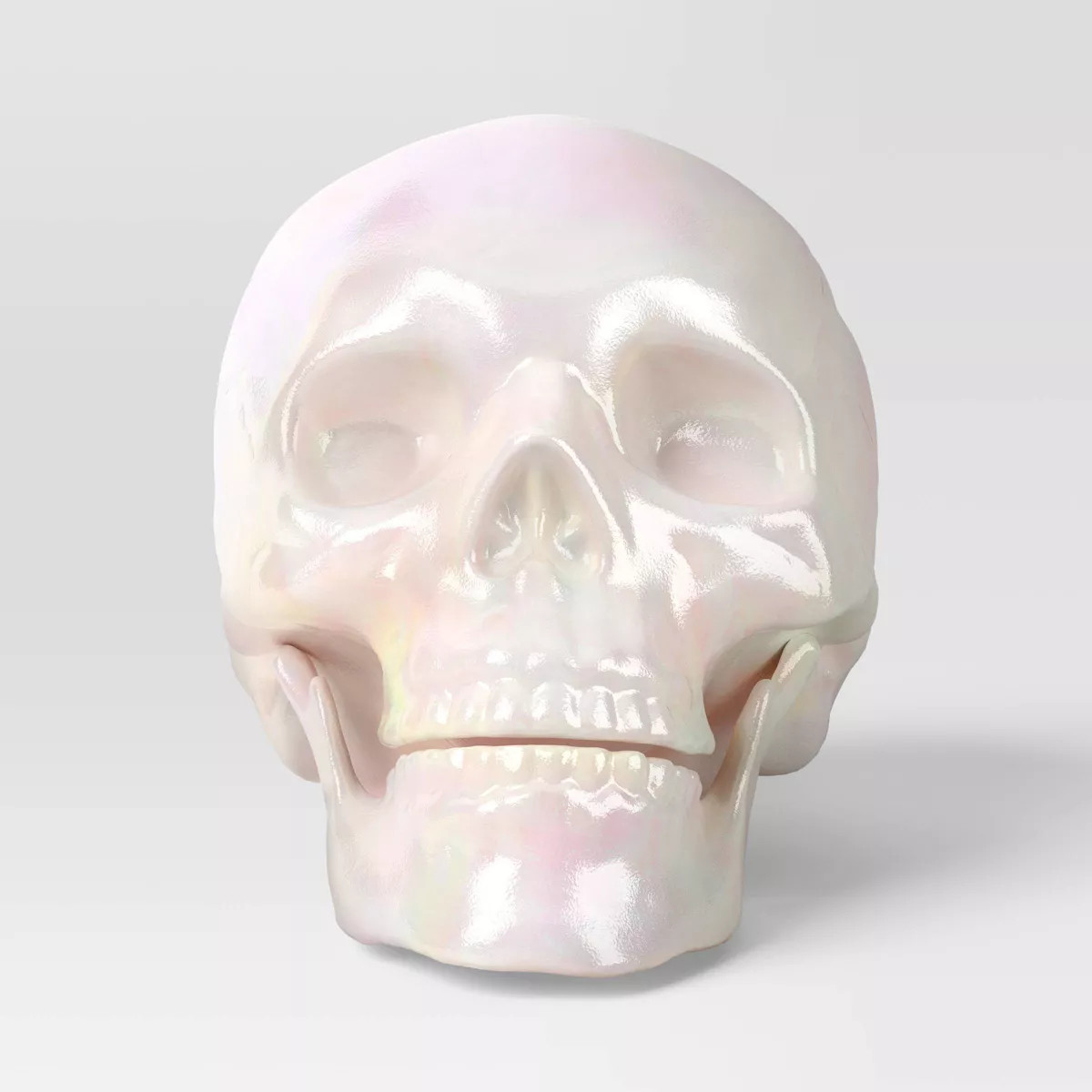 6" Medium Skull Halloween Decorative Prop Iridescence Finish - Hyde and EEK! Boutique™ | Target