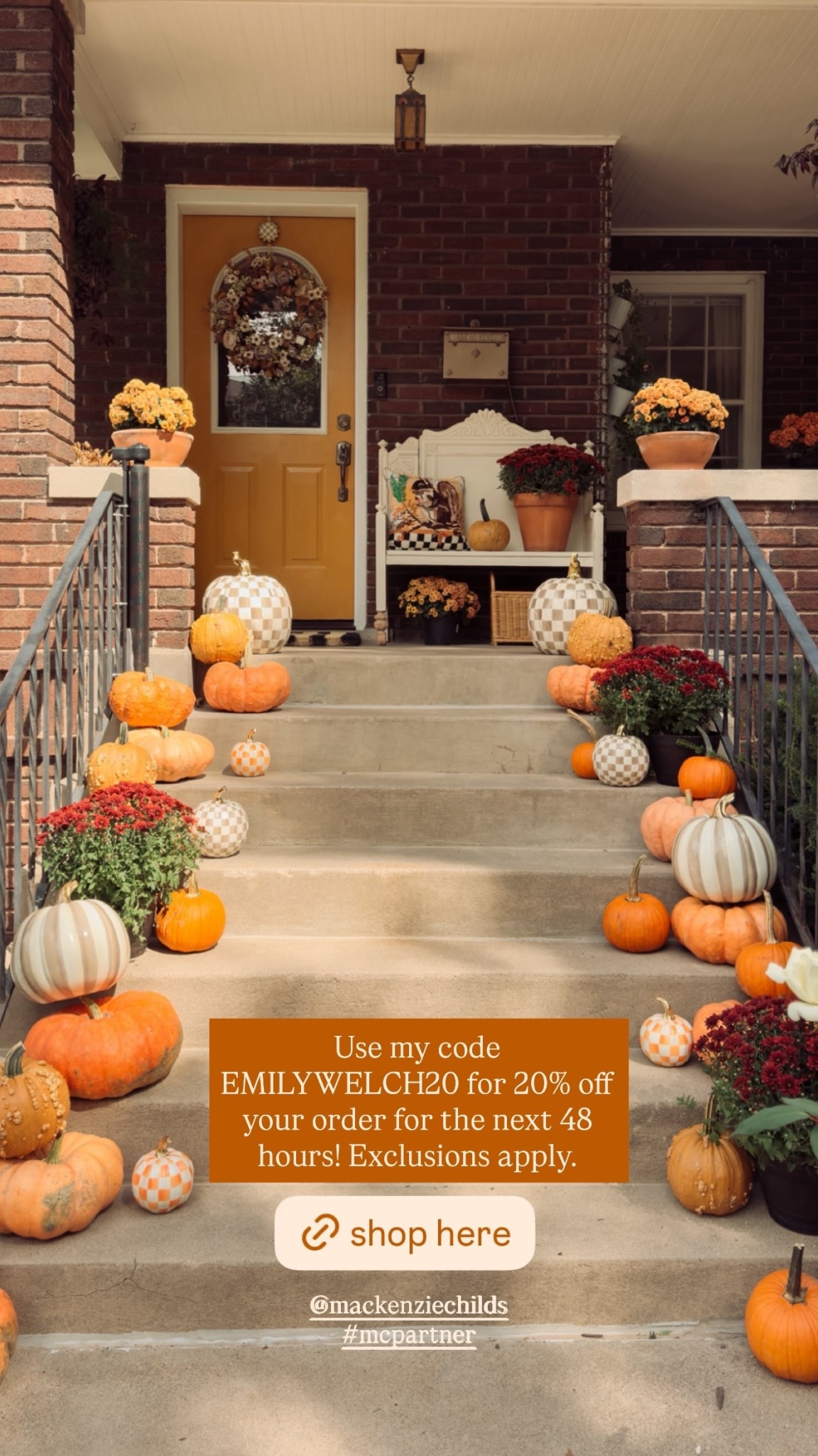 Use my code EMILYWELCH20 for 20% off your order for the next 48 hours! Exclusions apply. @mackenziechilds 
#mcpartner