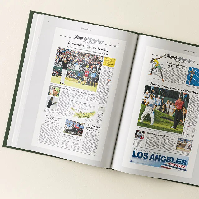 New York Times Personalized Golf History Book | UncommonGoods