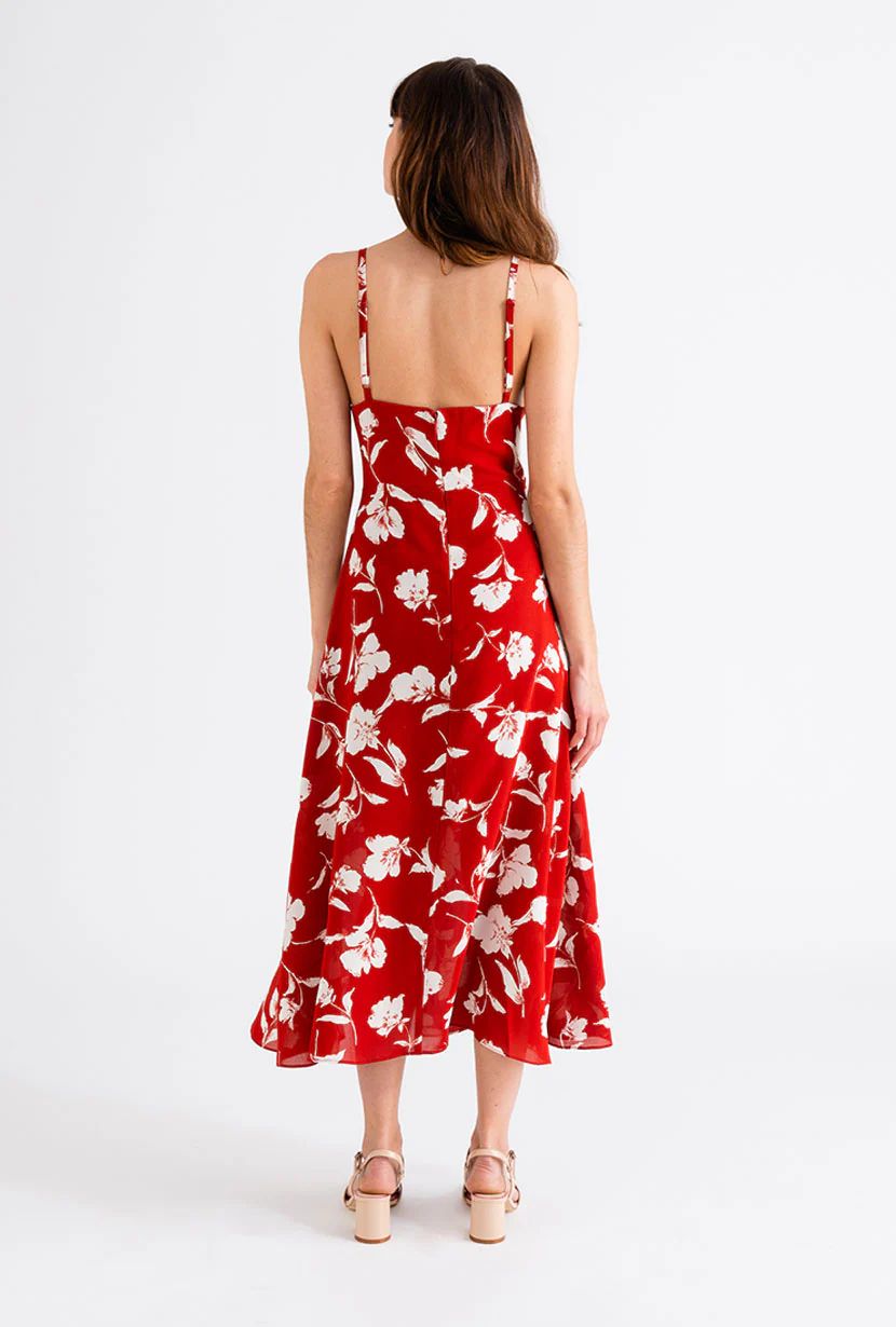 Carly Dress - Red Floral | Petite Studio NYC