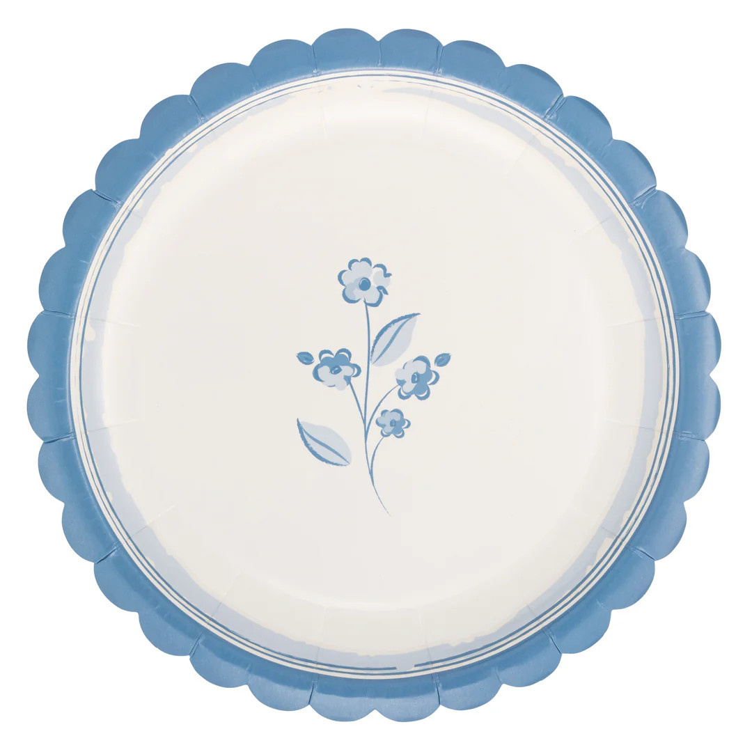 Round Blue Flower 8" Plate | My Mind's Eye
