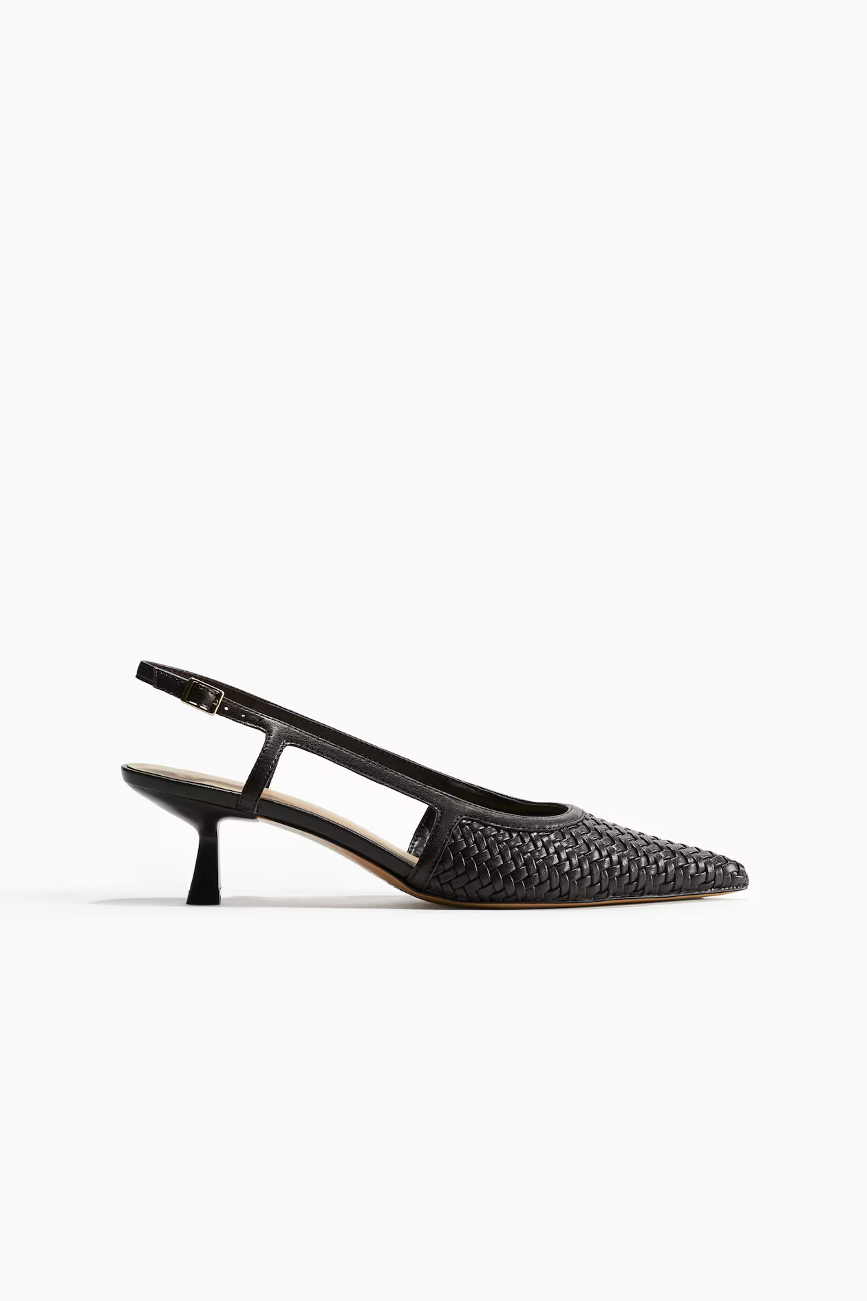 Braided Slingback Pumps - Dark brown - Ladies | H&M US | H&M (US + CA)
