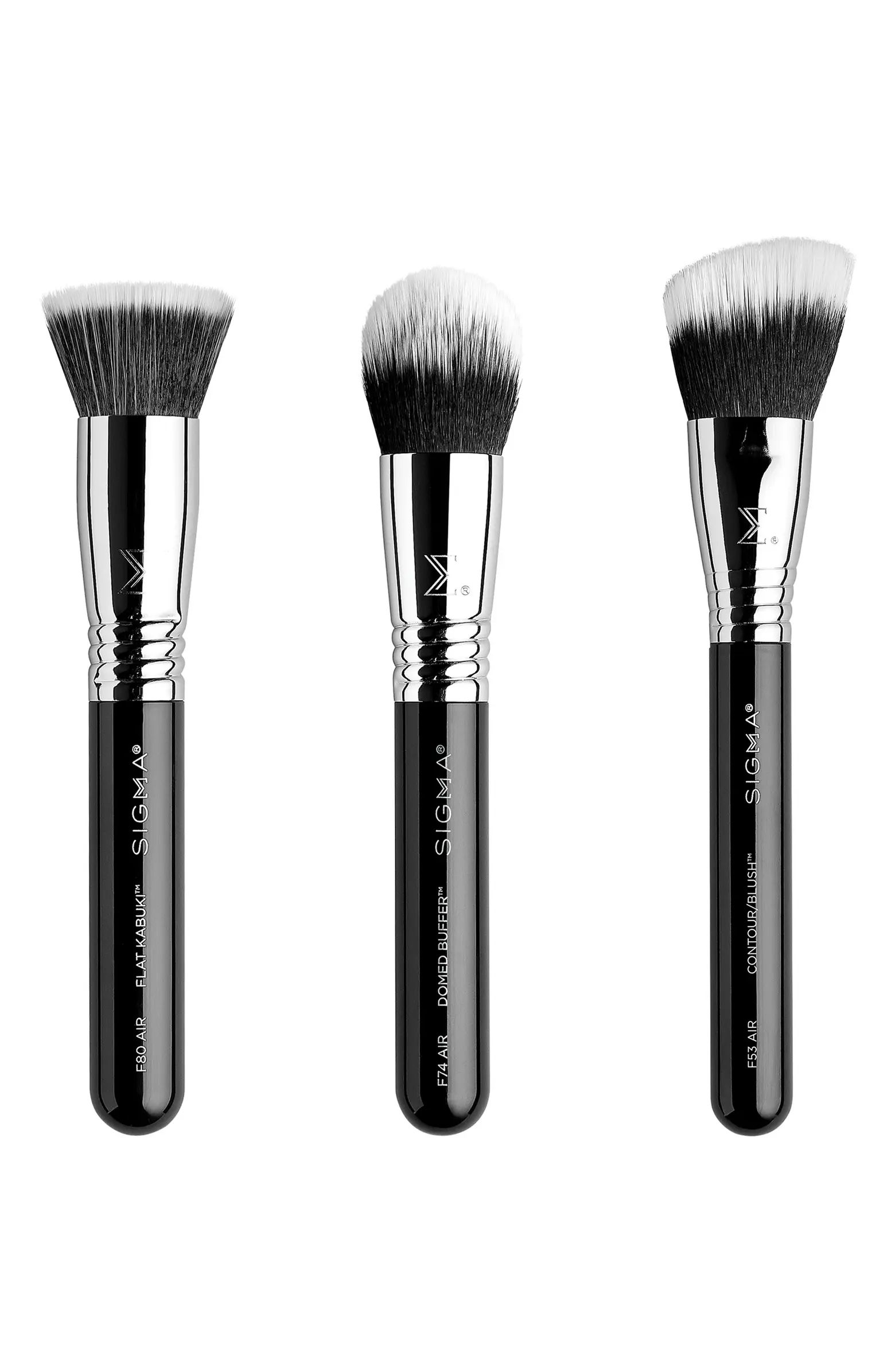 All About Face Makeup Brush Trio Set $76 Value | Nordstrom