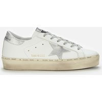 Golden Goose Women's Hi-Star Leather Flatform Trainers - White/Silver - UK 7 | Coggles (Global)