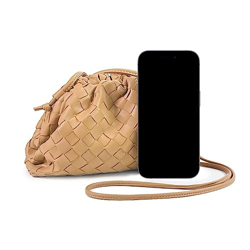 Woven Dumpling Bag for Women Clutch Purses, Cloud Crossbody Handbag Soft Shoulder Bag | Amazon (US)