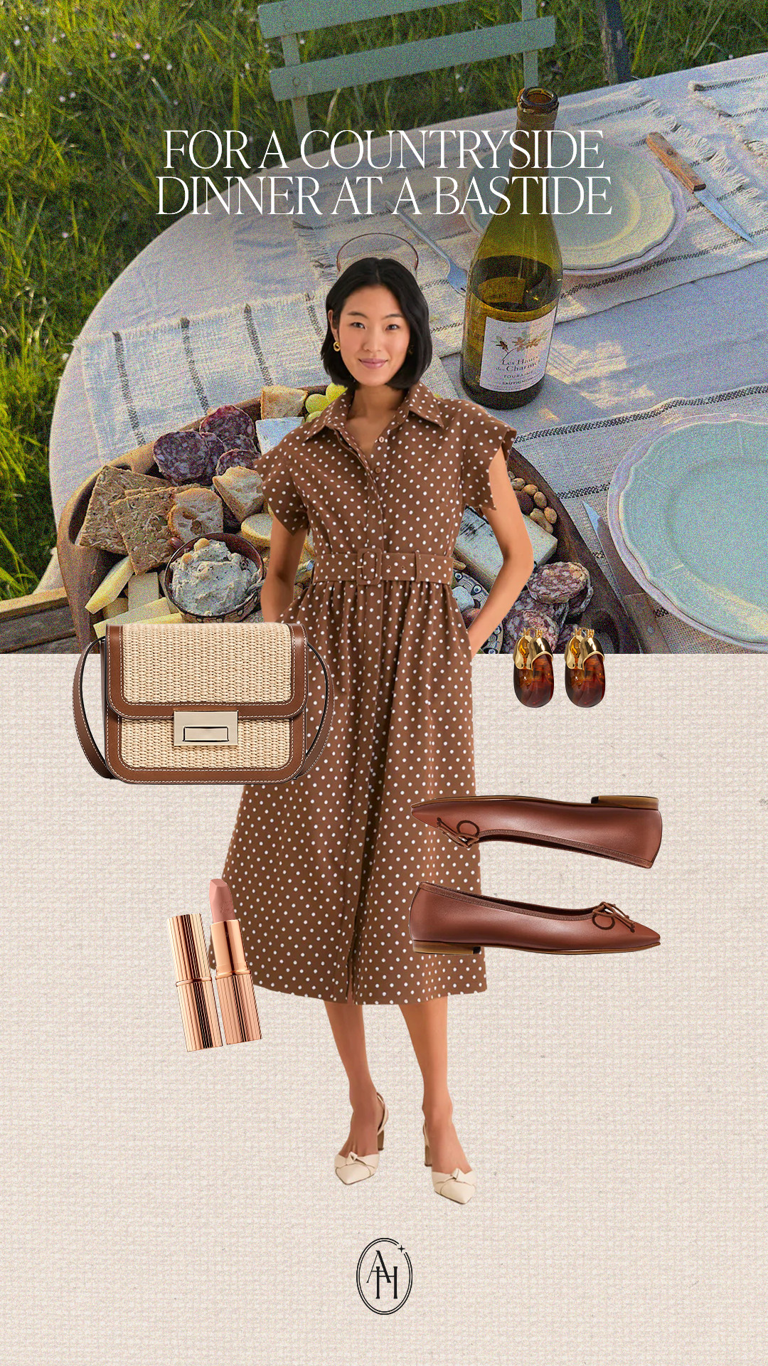 Quintessential countryside dress paired with brown flats, the perfect straw bag, and resin hoops.  

 #LTKootd

#LTKbeauty #LTKtravel