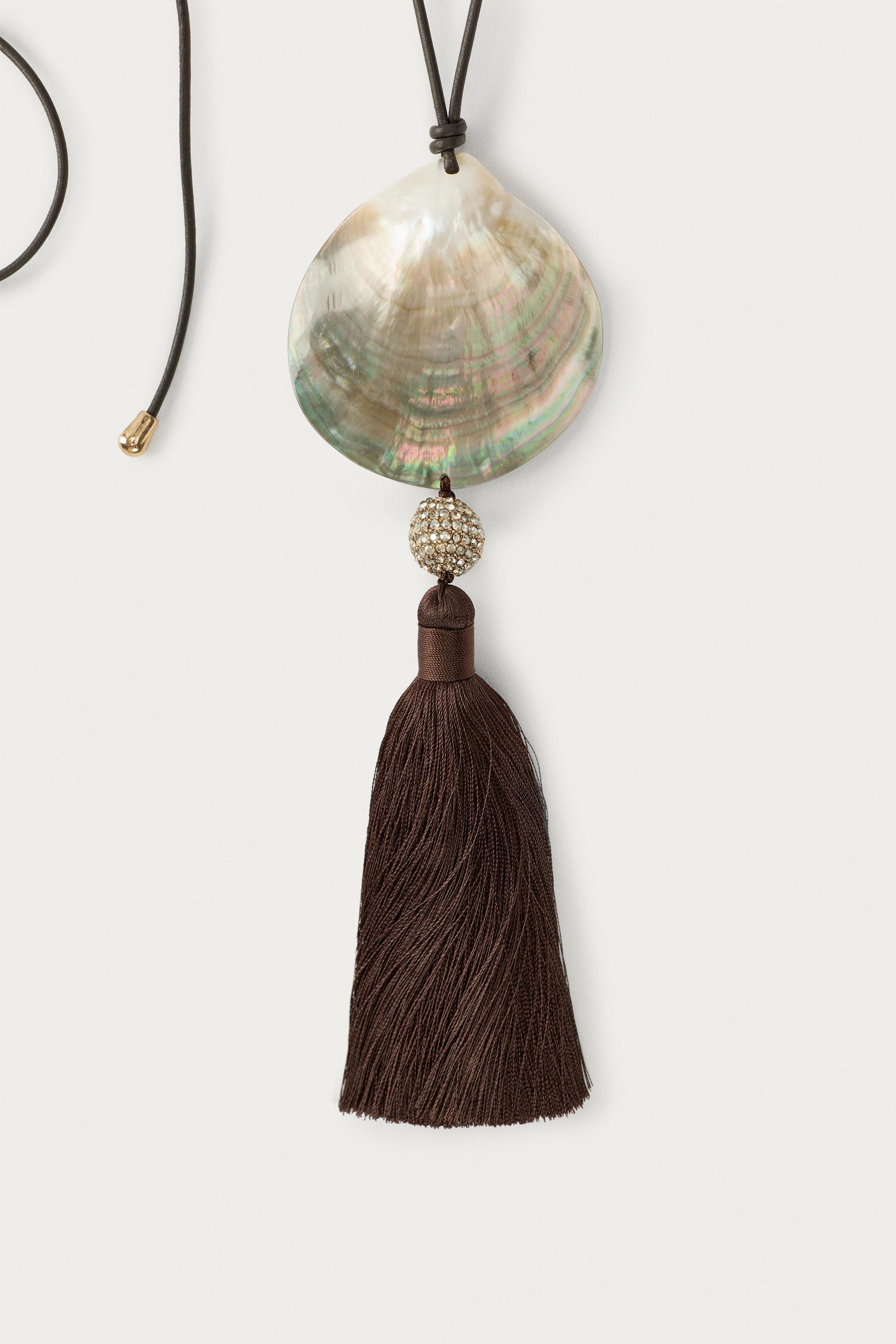 SHIMMER SHELL CORD NECKLACE MARISA BERENSON X ZARA | Zara US