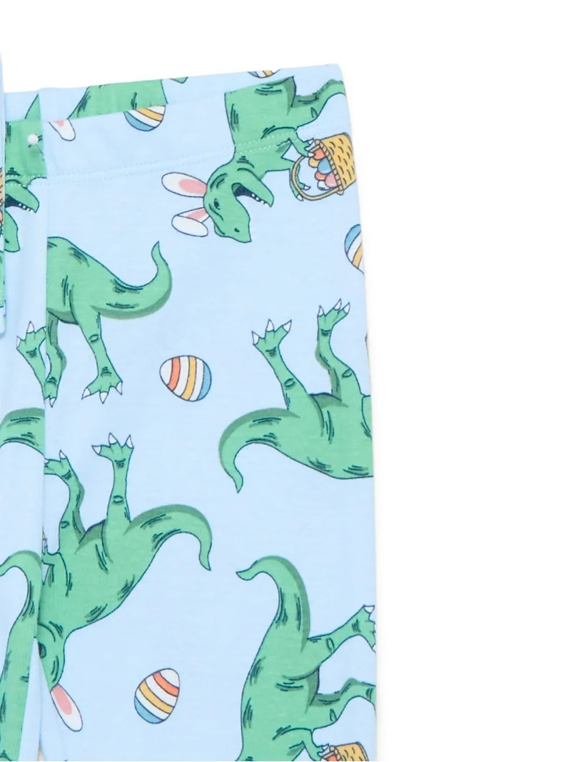 Way to Celebrate Boys Cotton Snug-Fit Top and Pants Snug Fit Pajama Set, 2-Piece, Sizes 4-10 | Walmart (US)