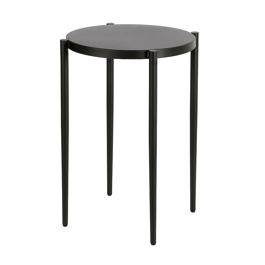 Hailey Home Wayne 20-in W x 24-in H Blackened Bronze Glass Round Modern End Table Assembly Requir... | Lowe's