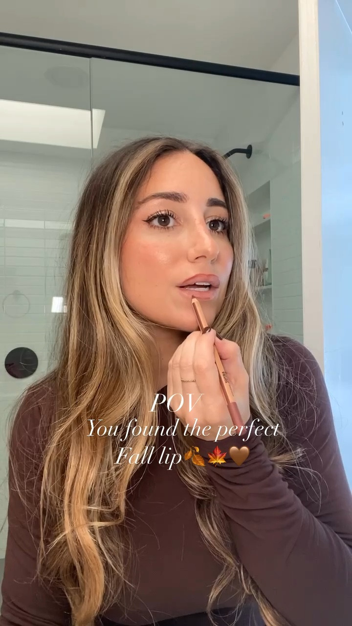 Favorite fall lip! Liner is in shade universal earth and lipstick is mahogany 
