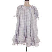 Selkie Casual Dress - Popover: Blue Checkered/Gingham Pattern Dresses - Used - Size Medium | ThredUp (US)