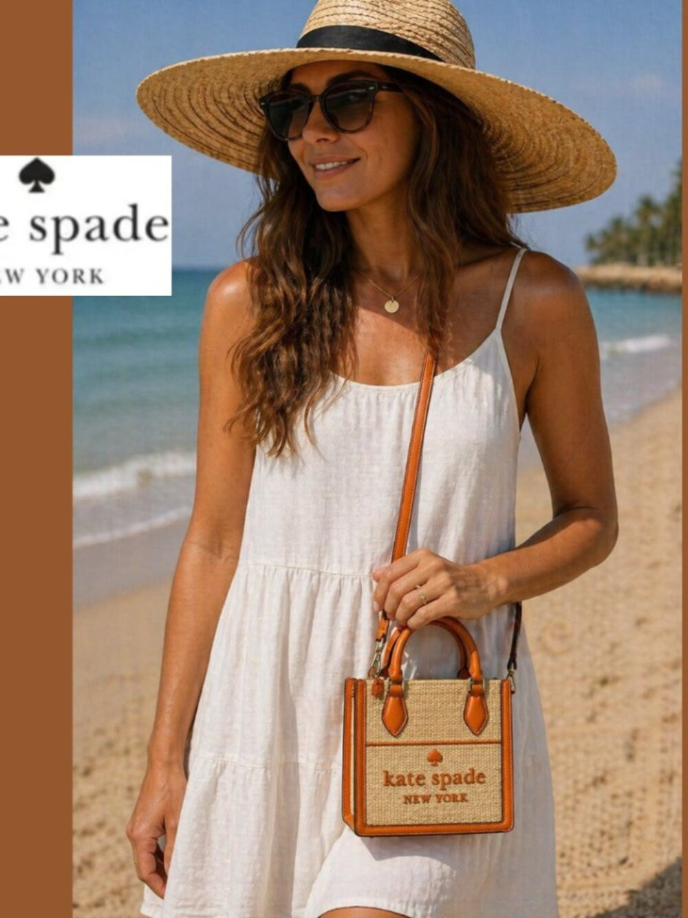 NWT Kate Spade Ellie Mini Straw Orange Zin Cross Body Bag (MSRP $329) | Poshmark