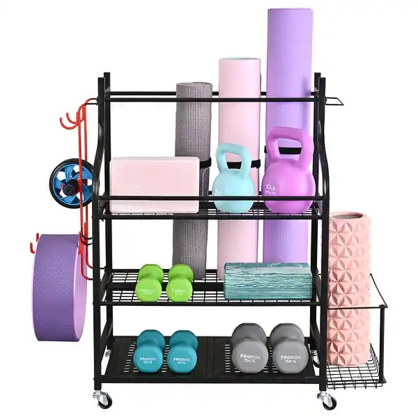 Yoga Mat Storage Racks,Home Gym Storage Rack for Dumbbells Kettlebells Foam Roller, Workout Equip... | Bed Bath & Beyond