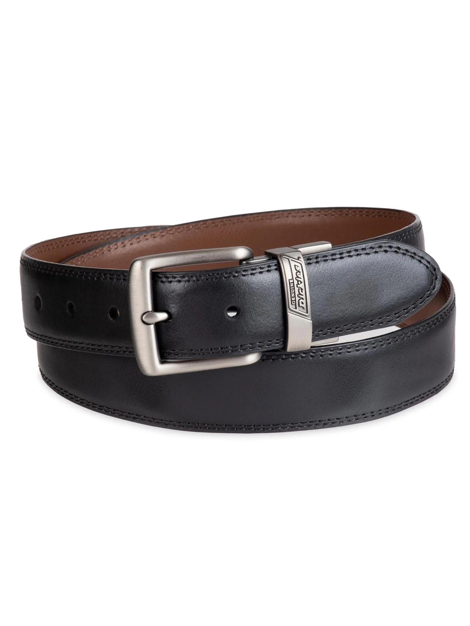 Genuine Dickies Men's Two-In-One Reversible Black to Brown Double Stitch Belt (Regular and Big & ... | Walmart (US)