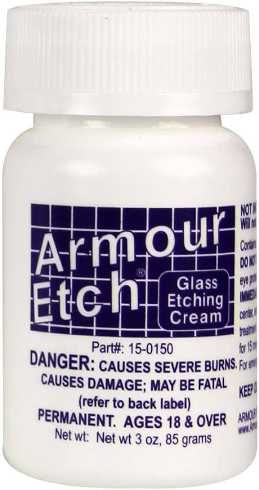 Amazon.com: Armour Etch Glass Etching Cream (2.8oz) : Arts, Crafts & Sewing | Amazon (US)