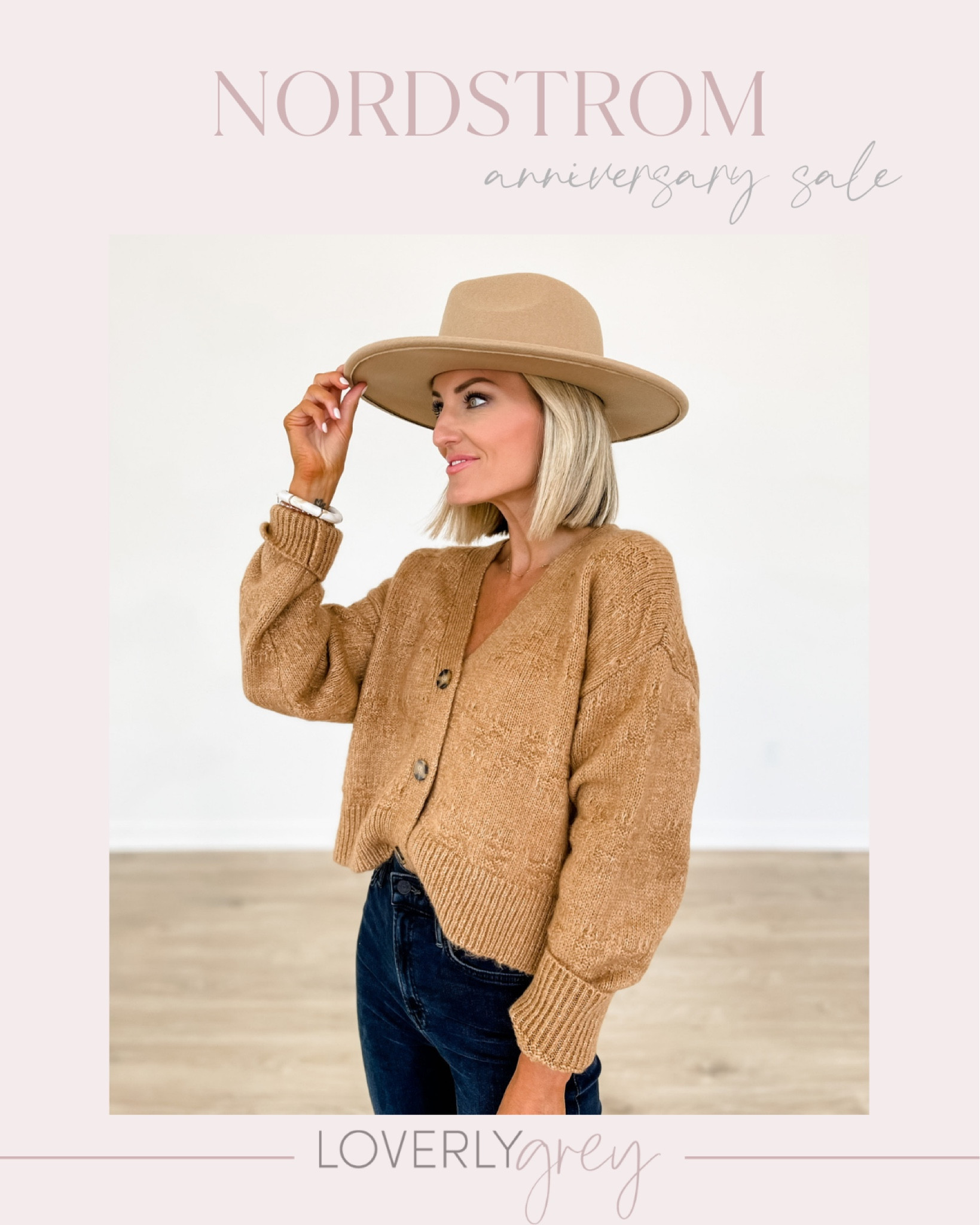 Nordstrom clearance camel cardigan