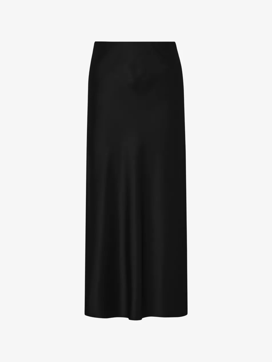 Aubree high-rise satin midi skirt | Selfridges
