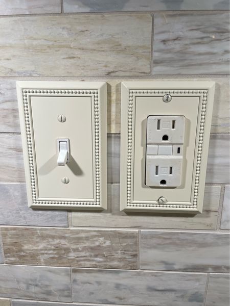 Our new outlet covers and switch covers in our kitchen. The pearled edges keep it classic but elevated! We have the shade light almond.

#LTKunder50 #LTKhome #LTKFind