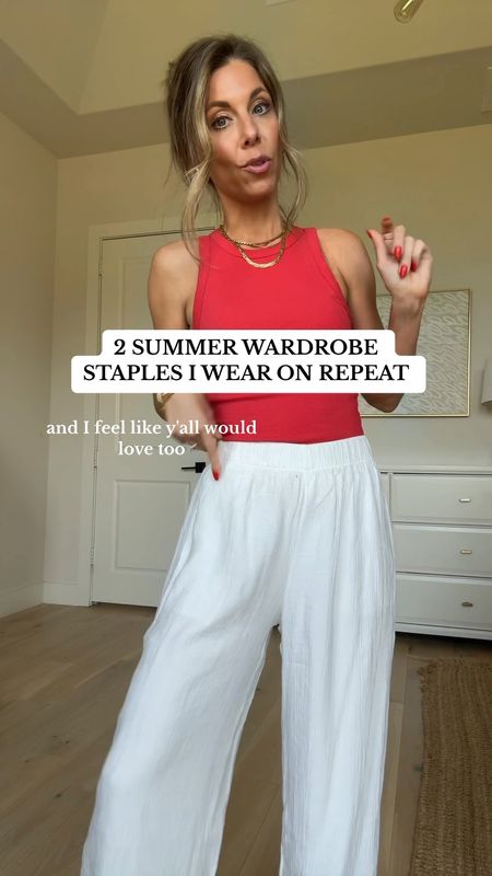 LOVE THIS ABERCROMBIE BASIC TANK THATS ON SALE THIS WEEKEND! These flowy wide leg high waisted pants are a dream too! Lined and SO COMFORTABLE!! In XS pants and small top  


#LTKstyletip #LTKfindsunder100 #LTKfindsunder50