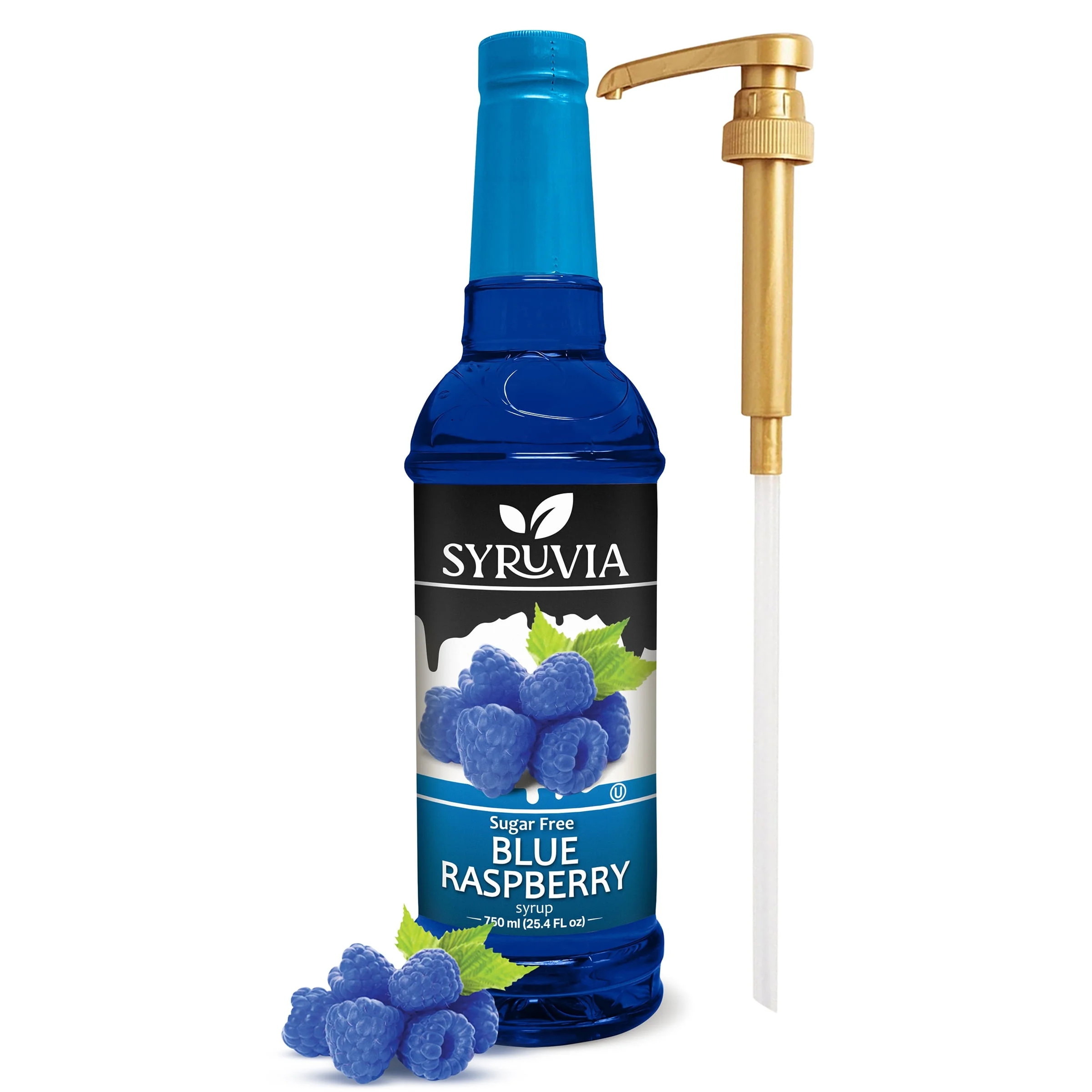 Syruvia Blue Raspberry Sugar Free Coffee Syrup 25.4 Fl. Oz With Pump - Walmart.com | Walmart (US)