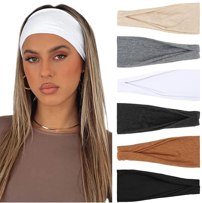 AKTVSHOW Headbands for Women Non-Slip Head Band for Women’s Hair Wide Thick Sweat Hair Bands, T... | Amazon (US)