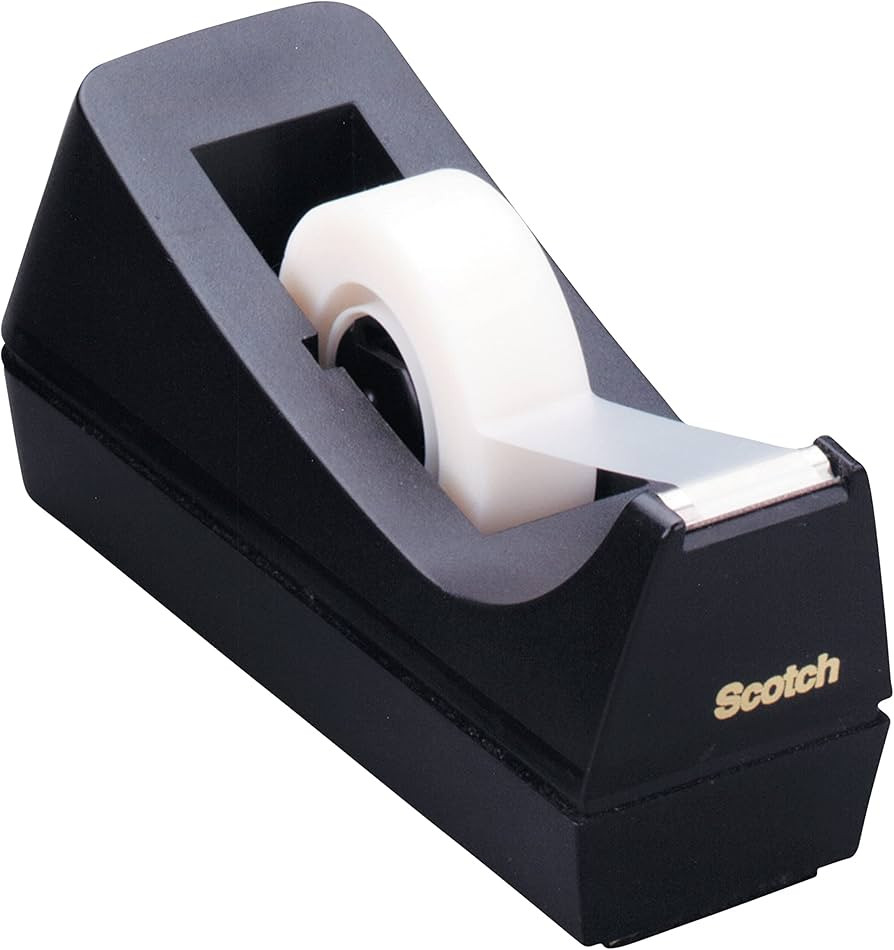 Scotch Desktop Tape Dispenser, Black, Use With Scotch Magic Tape or Other Tapes for Holiday Gift ... | Amazon (US)