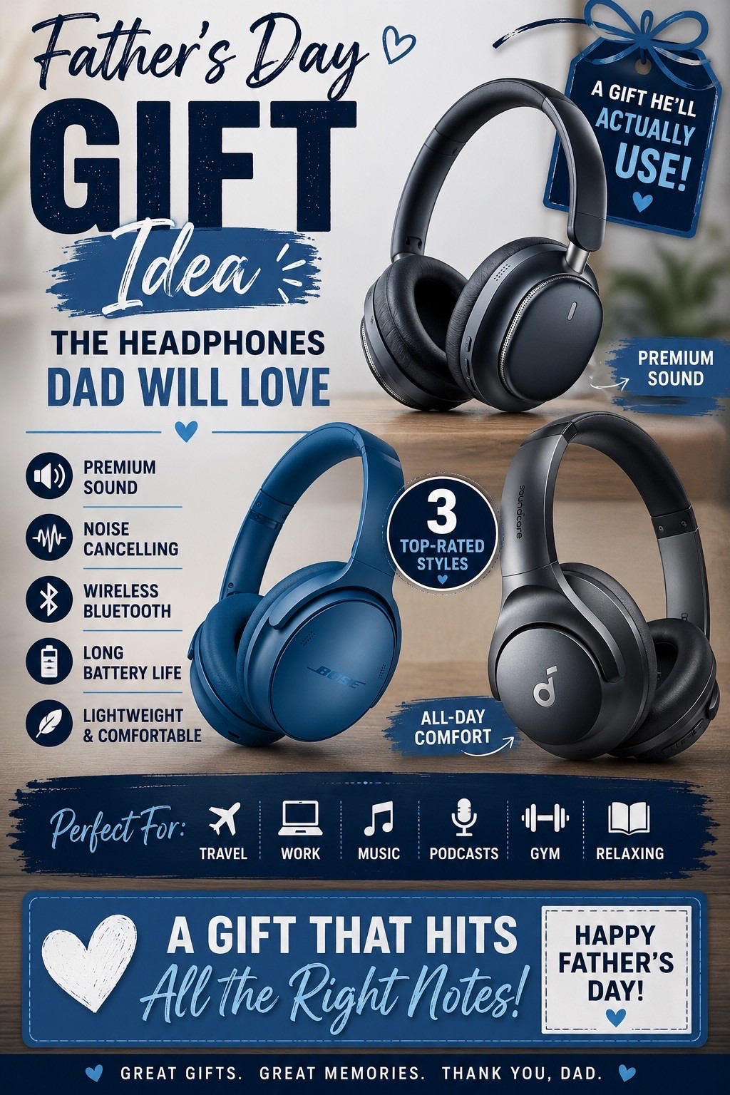 Top Father’s Day Gift for music lovers.

Incredible sound and noise canceling for travel.

This is a Father’s Day gift he will truly appreciate.

#LTKHome #LTKMens #LTKTravel