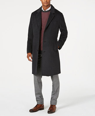 Men Signature Wool-Blend Overcoat | Macy's