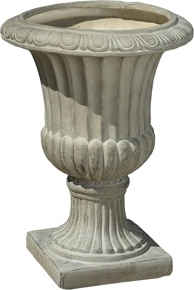 Great Deal Furniture Outdoor/Indoor Antique Green Stone Finish Planter/Urn | Amazon (US)