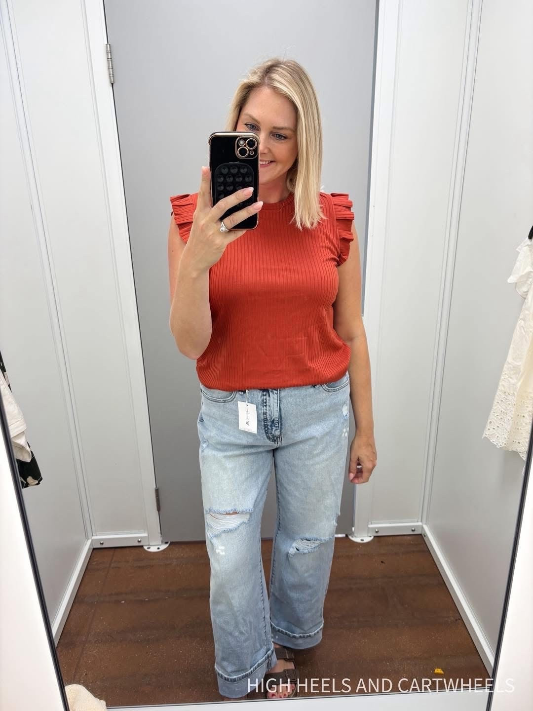Top is TTS. Jeans size down 1. You could also roll them down if you like them full length or are taller than me 

#LTKFindsUnder50 #LTKStyleTip