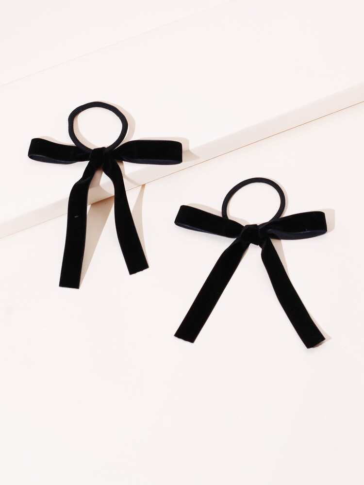 2pcs Bow Knot Hair Tie | SHEIN