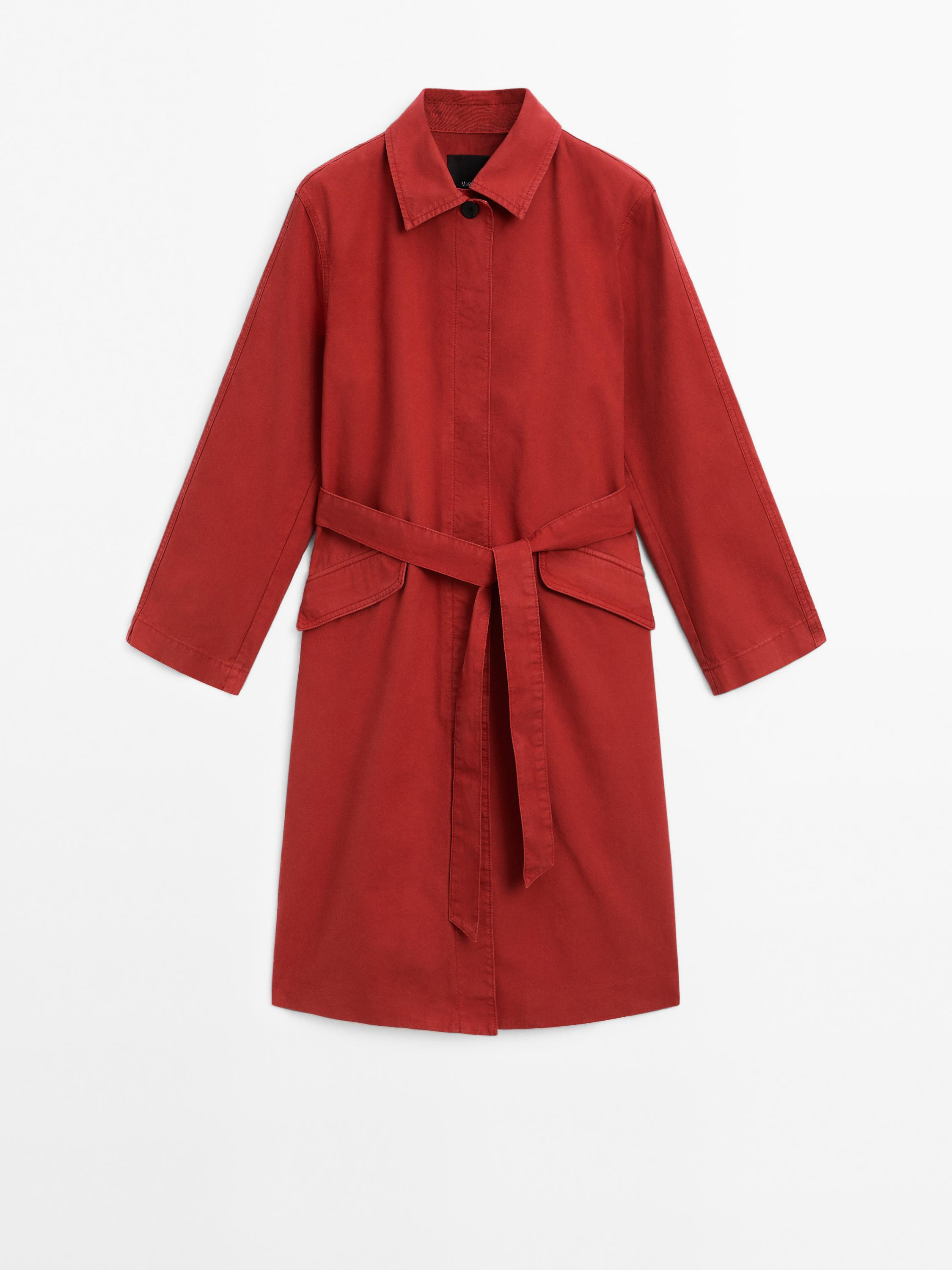 100% cotton trench coat | Massimo Dutti US