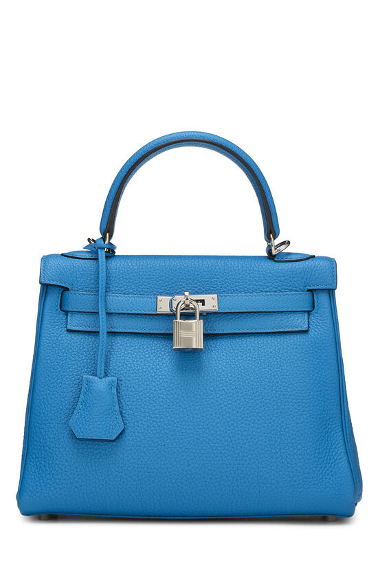 Hermès Blue Zanzibar Togo Kelly Retourne 25 QGBAEA32BB000 | WGACA | What Goes Around Comes Around