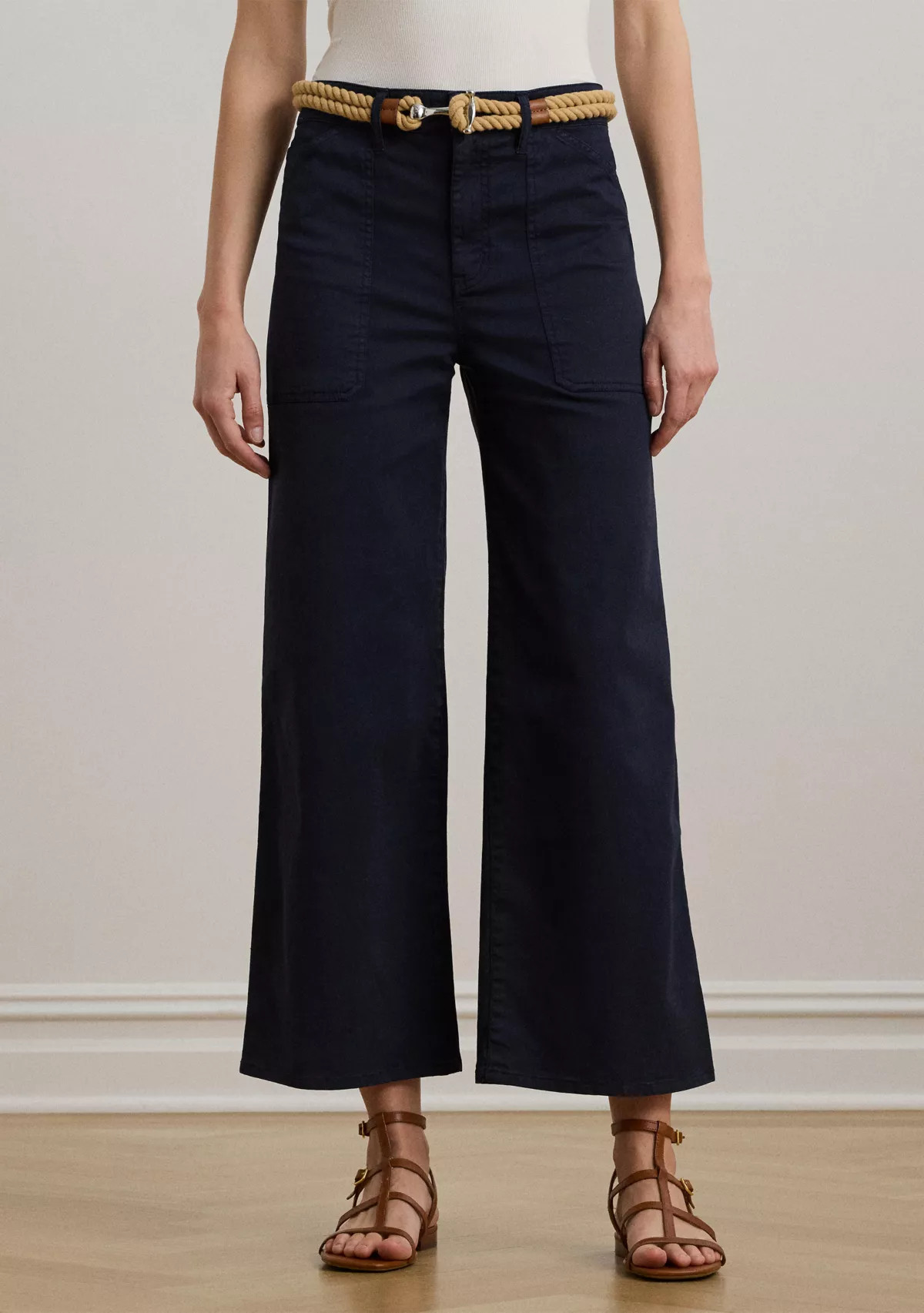 Lauren Ralph LaurenStretch Chino Wide Leg Cropped Pants | Belk