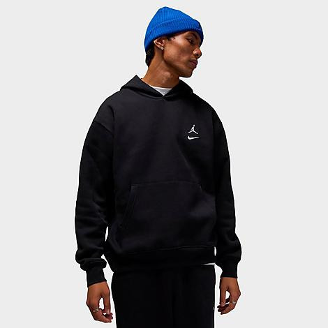 Jordan Men's Swoosh Brooklyn Fleece Pullover Hoodie in Black/White Size: Large | Finish Line (US)