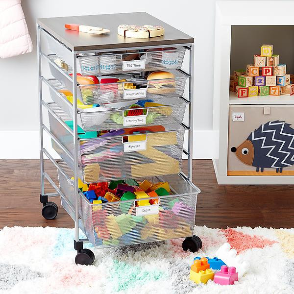 Elfa Classic Drawer Label Holders Translucent Pkg/4 | The Container Store