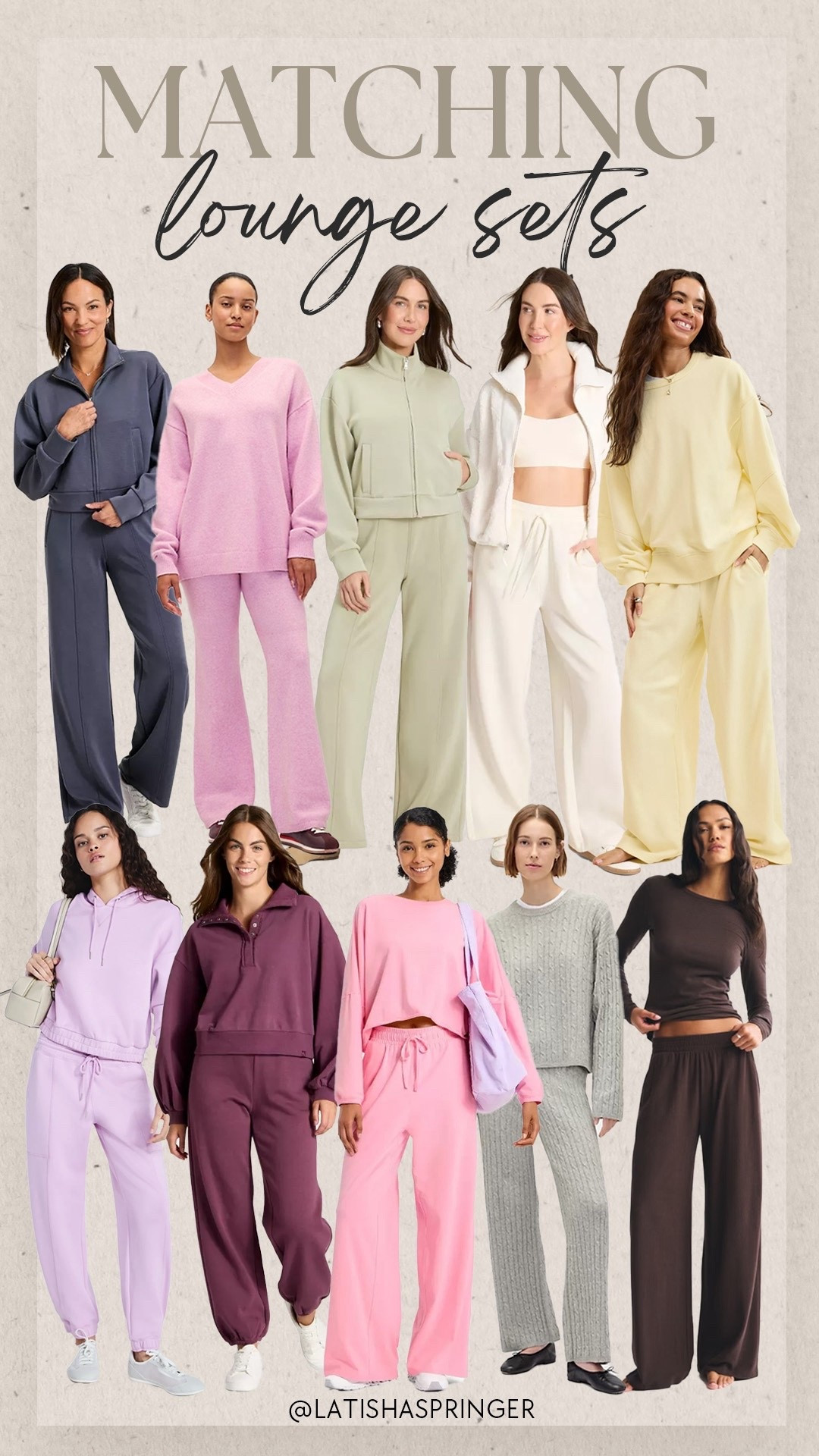 Cute matching lounge sets to live in this winter + beyond!

#loungestyle

Lounge sets. Winter lounge set. Spring lounge set. Target fashion. Target lounge set. Abercrombie matching set. Valentine’s Day matching set. Look for less matching lounge sets. 

#LTKFindsUnder100 #LTKSeasonal #LTKFindsUnder50