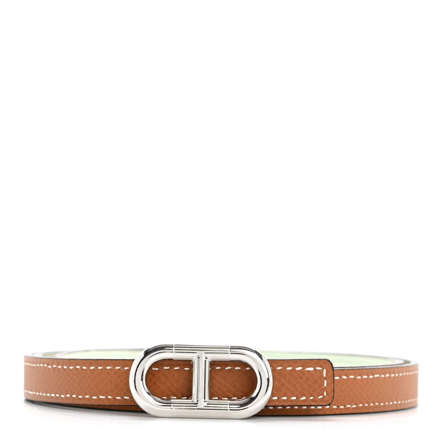 Swift Epsom 13mm Maillon H Belt 80 32 Vert Fizz Gold | FASHIONPHILE (US)