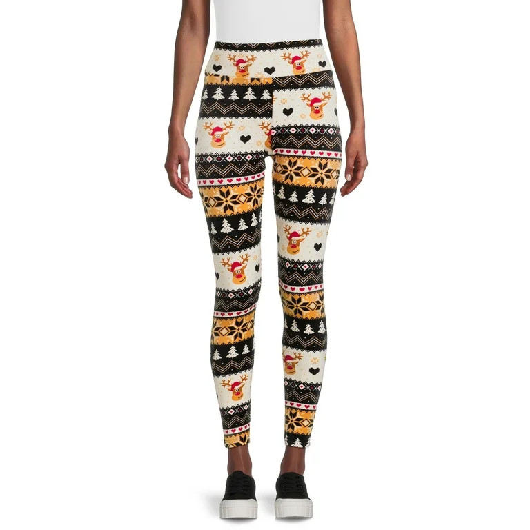 No Boundaries Juniors Christmas Velour Leggings, Sizes S-3XL | Walmart (US)