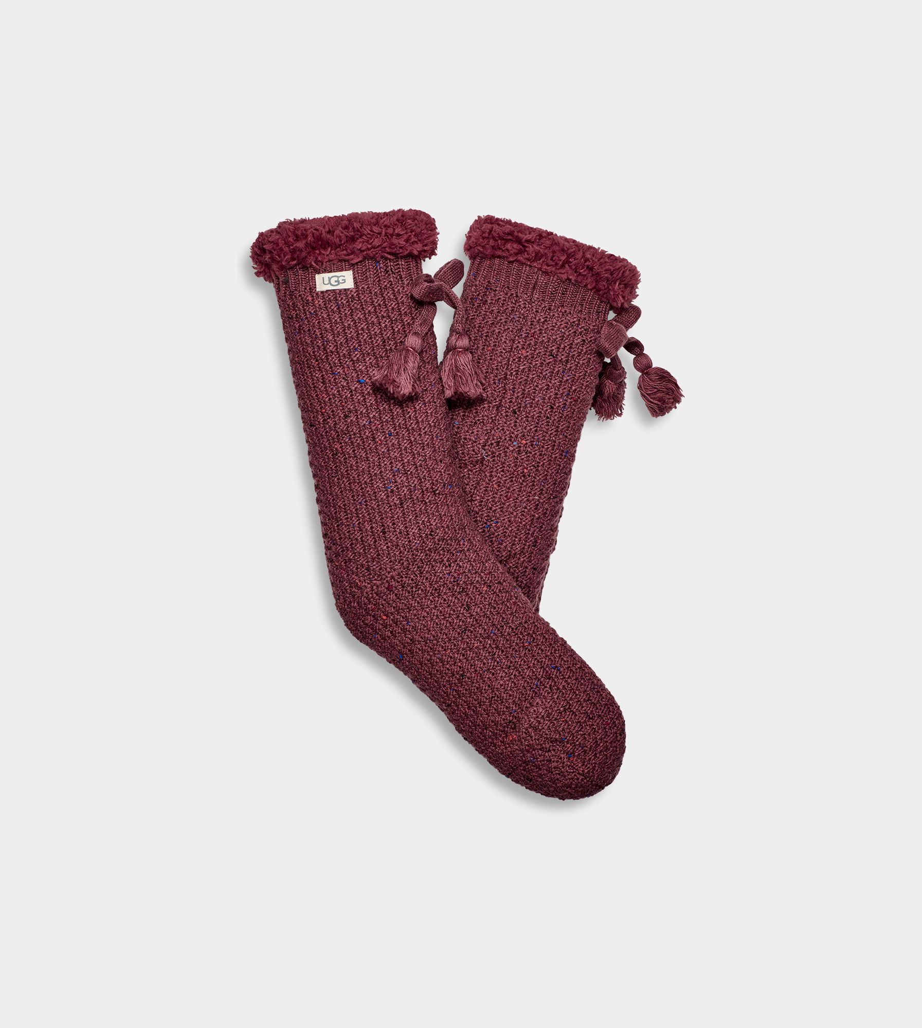 UGG Women's Nessie Fleece Lined Socks in Sangria Red | UGG (US)