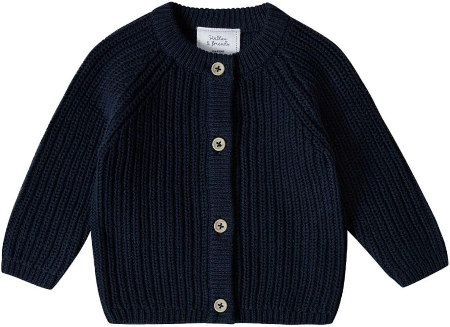 Stellou & friends 100% Cotton Chunky Ribbed Knitted Cardigan for Boys & Girls Ages 0-6 Years | Amazon (US)