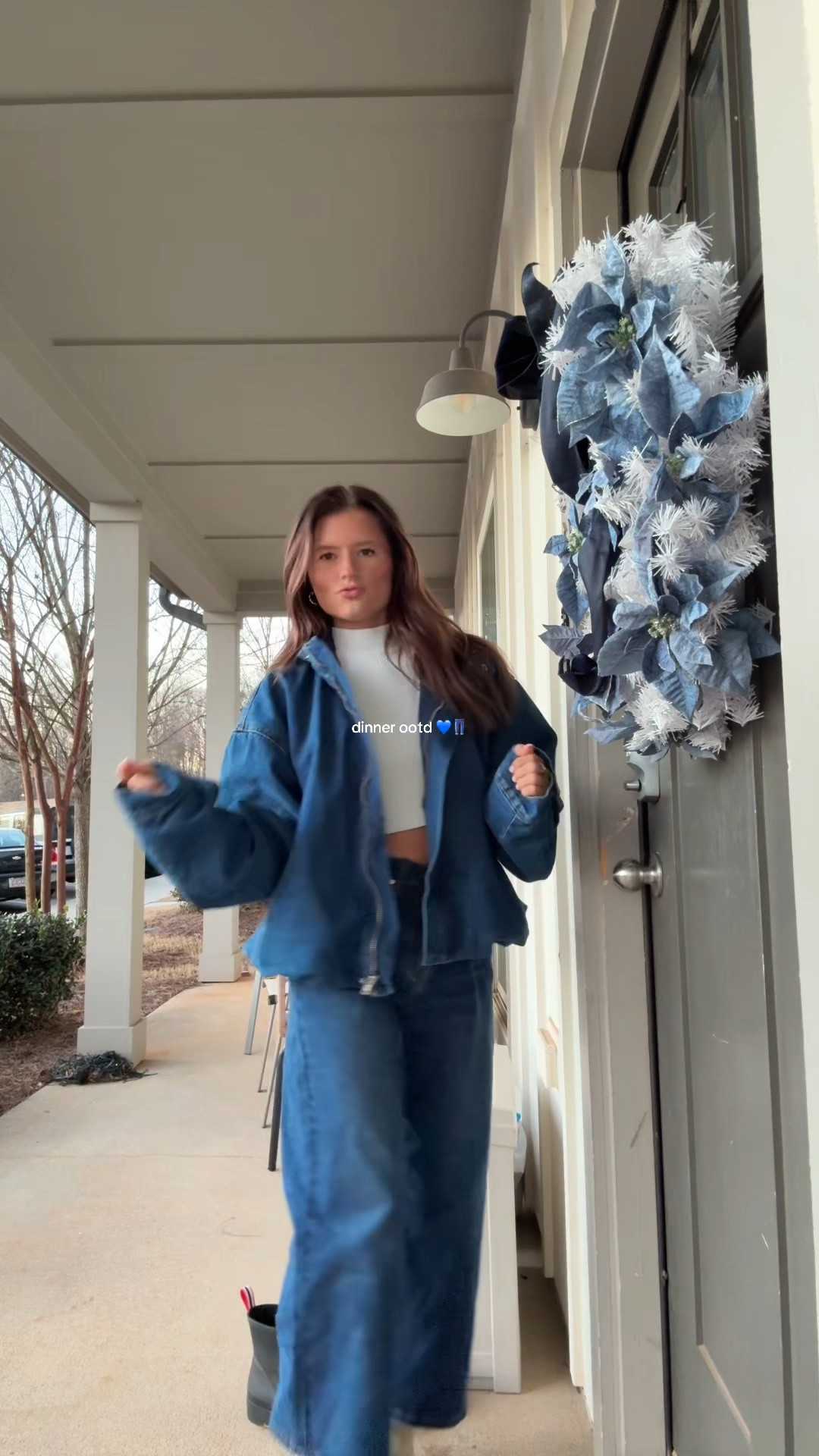 Last night’s dinner ootd!! I linked my jacket 👖💙

#LTKootd #LTKfoodie #LTKgrwm